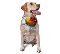 Ladybug on Daisy Flower Dog Bandana Pet Scarf Accessories for Small Medium Dogs Cats Photo Prop, Triangle Pet Bandanas Adjustable Puppy Bib Washable Dog Kerchief Puppy Neckerchief