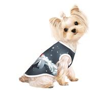 Ladybug on Daisy Flower print Dog Shirts for Small Dogs Stretchy T-Shirts Lightweight Tank Top Sleeveless Striped Vest