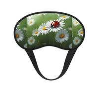 Ladybug On Daisy Flower Sleep Mask 100% Light Blocking Eye Mask for Sleeping, Sleep Mask for Unisex for Travel/Nap