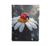 Ladybug on Flower Printed Laptop Sleeve Bag 13-Inch - Leather Laptop Sleeve Case Shockproof Protective Computer Cover Bag
