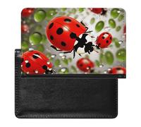 Ladybug Passport Holder Wallet Card Case Fashion Travel Passport Cover Documents Organizer ID Protector Holder Unisex-adult