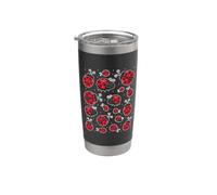 Ladybug Pattern Coccinellidae Lover Entomologist Student Bug Stainless Steel Insulated Tumbler