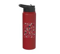 Ladybug Pattern Coccinellidae Lover Entomologist Student Bug Stainless Steel Insulated Water Bottle