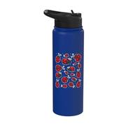 Ladybug Pattern Coccinellidae Lover Entomologist Student Bug Stainless Steel Insulated Water Bottle