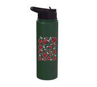 Ladybug Pattern Coccinellidae Lover Entomologist Student Bug Stainless Steel Insulated Water Bottle
