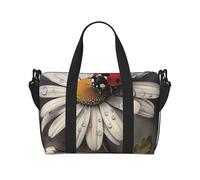 Ladybug Pattern Printed Travel Bag Duffle Bag for Men Women, Large Water Resistant Gym Bag Weekend Holdall Bag with Shoulder Strap