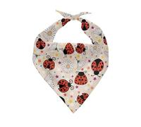 Ladybug Pet Triangle Scarves Durable Pets Dog Triangle Bibs Scarf Adjustable Dogs Neckerchief For Small Medium Large Dogs