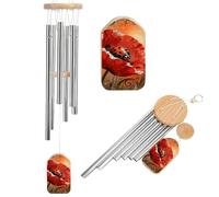 Ladybug Petal Wind Chimes for Outside Memorial Tuned Outdoor Windchimes Large Garden Decor Wind Chime with Melodious Sound for Mom Dad Grandma Home Garden Patio Decor