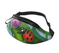 Ladybug Print Men Women Waist Bag Pack For Travel Hiking Cycling Running Storage For Essentials