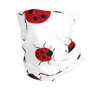 Ladybug Print Neck Warmer Gaiter Women Men, Windproof Face Cover Face Mask Scarf For Cold Weather Sport
