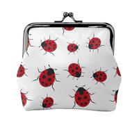 ladybug Print Practicality Coin Purse Cute Mini Coin Pouch for Women (4.52 x 4.13in) Exquisite, Black, One Size
