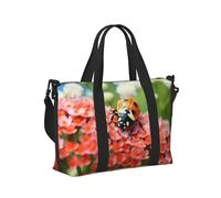 ladybug Print Travel Hand Bag Foldable Weekend Getaways Gym Sports Trip Daily Use Camping Tote
