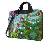 Ladybug Printed Waterproof Laptop Case Ultra-Thin Portable One-Shoulder Laptop Bag 600d Oxford 13in/14in/15.6in