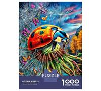 Ladybug Puzzle 1000-Piece for Adults And Kids, Difficult Jigsaw Puzzle, Challenging & Relaxing Gift 52x38cm/1000pcs