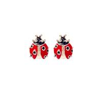 Ladybug Small Stud Earrings Cute Bug Little Ladybird Beetle Bugs Chic Crystal Rhinestone Black Spot Red Insect Lucky Animal Tiny Drop Earrings for Women Birthday Party Holiday Jewelry Accessories, S