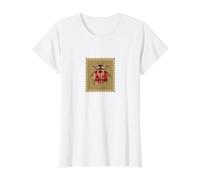 Ladybug Stamp Whimsy Twee Cute Nature Value Graphic T-Shirt, Women, White, S