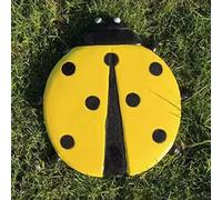 Ladybug Stepping Stone, Garden Stepping Stones, Resin Stepping Ladybug Stones, Outside Round Clearance Decorative Step Stone, for Lawn Yard Flower Bed (Yellow,5pcs)
