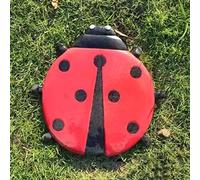 Ladybug Stepping Stone, Garden Stepping Stones, Resin Stepping Ladybug Stones, Outside Round Clearance Decorative Step Stone, for Lawn Yard Flower Bed (Red,3pcs)