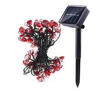 Ladybug String Lights,Waterproof 20FT 30Led Ladybird Solar Indoor Outdoor Decorative Lights Fairy String Lights for Bedroom Garden Summer Party Wedding Christmas Decoration(Warm White)