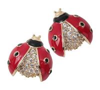 Ladybug Stud Earrings Bug Charm Costume Black Spots Ladybird Jewelry Accessories For Women