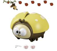 Ladybug Suspended Ball Toy, Ladybug Airball Floating Toy, Ladybird Air Flying Ball Toys, Cute Animal Balls Blowing Machine Toys, USB Rechargeable SensoryToy For 3 4 5 Year(Yellow)