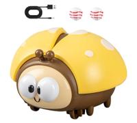 Ladybug Suspended Ball Toy,Ladybug Ball Blower,Cute Animal Balls Blowing Machine Toys,Interactive Safe Suspended Balls Toys,Fun Blowing Machine (Yellow)