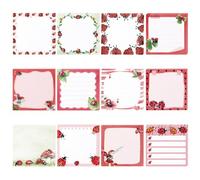 Ladybug Themed Sticky Notes - 12 Packs Lady Bug Self-Stick Note Pad Set 3x3 Inch Small to Do List Cute Sticky Memo Notes for School Office Home Supplies Students Teachers Gift 240 Sheets