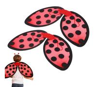 Ladybug Wings | 2 Piece Folding Wings, Breathable Ladybug Costume for Women, for Christmas Parties Performance Photo Props Home Child Youth