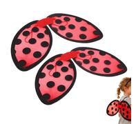 Ladybug Wings Costume - 24.02 Inch Outfit | Cloth Wings - Lightweight Foldable Halloween Cosplay Costume Accessories Kids Youth Role Play Theatre Party Photo Props Festive V