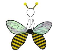 Ladybug Wings Women Teens Halloween Lady Bug Bee Wings Costume Accessories | Halloween Honey Bee Fairy Wings Fantasy Party Cosplay Wings Antenna Set Ladybug Fairy Polka Dot Stripe Wings Accessories