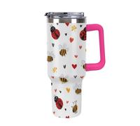 Ladybugs and Bees Pattern Large Capacity Car Cup 40 Oz