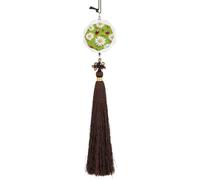 Ladybugs And Daisy Flowers Automotive Interior Mirrors Hanging Crystal Pendant Lucky Charm Car Rearview Ornament Hexagon