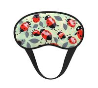 Ladybugs Cartoon Pattern Print Adults Soft Washable Eye Mask for Light Blocking Nap Face Sleeping Travel Cover
