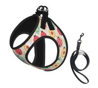 Ladybugs Cartoon Pattern Print Reflective No Choke Pet Vest Harness,Adjustable Soft Padded Dog Harness With Easy Control Handle