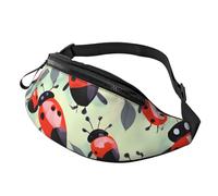 Ladybugs Cartoon Pattern Print Waist Bag Lightweight Adjustable Belt Bags Travel Running Hiking Pack Daily Use