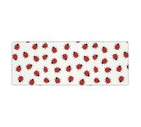 Ladybugs Pattern Infinite Speckled Extra Large Rubber Mousepad 12x31.5in