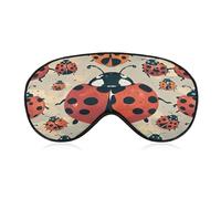 Ladybugs Pattern Infinite Speckled Eye Mask, Adjustable Strip, Blocks Light Sleep Mask, Sleep Eye Mask for Night Sleeping Travel Nap 8.1 * 4.1 Inches