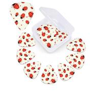 Ladybugs Pattern Infinite Speckled Guitar Picks 12 Pack Personalized Plectrums with Storage Box, Colorful Celluloid Guitar Plectrum Includes Thin, Medium, Heavy Picks for Acoustic Guitar Bass Picks