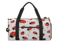 Ladybugs Pattern Infinite Speckled Gym Bag for Women Men Shoe Compartment Waterproof Travel Bags Sports Duffle Bag for Sports Gyms Yoga