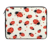 Ladybugs Pattern Infinite Speckled Laptop Sleeve Case, Shockproof Protective Case, 10-17 Inch Computer Sleeve, Water Resistant Laptop Briefcase for Men Women Compatible with MacBook Air/Notebook/Table