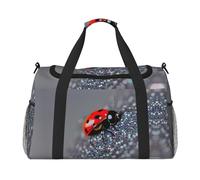 Ladybugs Pattern Infinite Speckled print Carry on Luggage for Women Men Shoulder Weekender Crossbody Bag for Yoga Travel Must Haves, Black, One Size