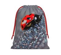 Ladybugs Pattern Infinite Speckled Print Gift Drawstring Bag Reusable Pouch Festive Decor Party Favor Daily Storage Sack