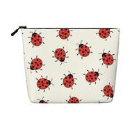 Ladybugs Pattern Infinite Speckled Printed Make up Bag for Women Makeup Bags Zipper Travel Cosmetic Bags Pouch Organizer