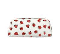 Ladybugs Pattern Infinite Speckled Printing Leather Pencil Pouch Pen Case Elegant and Practical Bag for Students Perfect for Office School