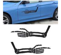 LadyCent 2Pcs Car Side Stickers Stylish Decals Skeleton Arm Graphics Universal Creative Vinyl Film DIY Decals,Carbon Fiber