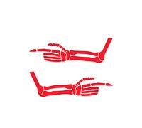 LadyCent 2Pcs Car Side Stickers Stylish Decals Skeleton Arm Graphics Universal Creative Vinyl Film DIY Decals,Glossy Red