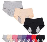 Ladydry Leak Proof Panties, Incontinence Underwear for Women Over 60, Leakproof Ladies Underwear for Women Washable (3PCS-C,M)