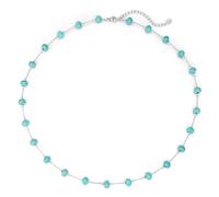 LADYGD created turquoise necklace for women 14k gold plated beaded heart choker boho handmade beach summer daily western jewelry, Brass, Created Turquoise