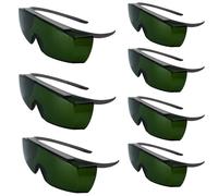 LADYPONYCSC Wrap-Around Shade 8 Welding Glasses with Side Shields, Solid Shadow, Metal Cutting Welding Goggles Anti-Scratch, UV Protection, Laser Hair Removal, Safety Glasses