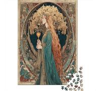 LadyPuzzles 1000 Pieces for Adults for Adults 1000 Piece Puzzle Educational Challenge Games Home DecoratioTree of Life And Holy Grail